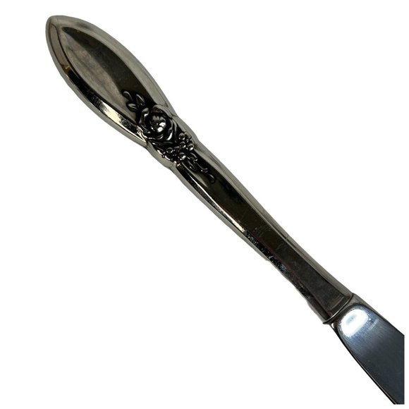 4 Oneida Community SPRING ROSE Stainless Knives 9 Inch Betty Crocker Knife VTG - Picture 4 of 6